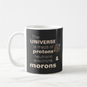 Funny Universe Protons Neutronen Electrons Morons Kaffeetasse (Links)
