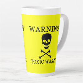 Funny uns WARNING Giftige Abfälle ・ Öko Gelb Milchtasse