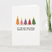 Funny Unstable Time Christmas Card Stress Karte (Vorderseite)