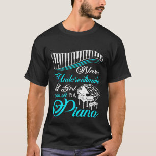 Funny unterschätzt nie ein Mädchen mit einem Klavi T-Shirt