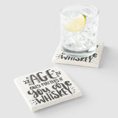 Funny Untersetzer, Whiskey-Untersetzer Steinuntersetzer (Seitenansicht)