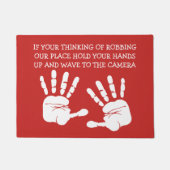 Funny Unwelcome Security Joke Floor Mats Fußmatte (Vorderseite)