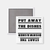 Funny Updown Leg weg und starten Sie die Geschirrs Magnet (Vorderseite/Rückseite)