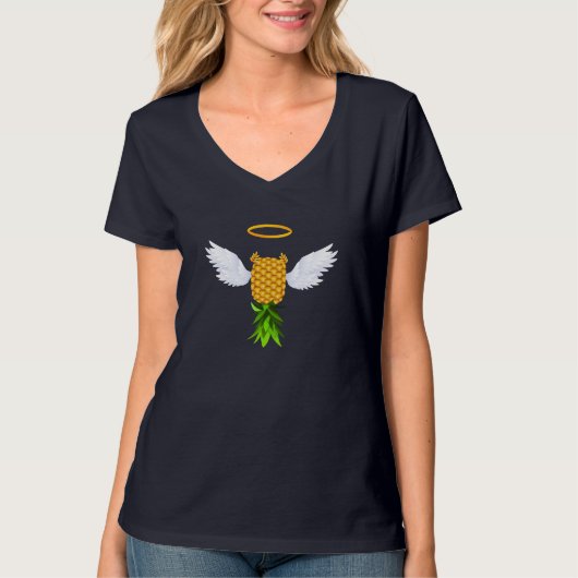 Funny Updown Pineaple Swinger Gift Coole Wut T-Shirt (Vorderseite)