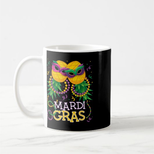 Funny Updown Pineaple Swinger Mardi Gras Bea Kaffeetasse (Links)