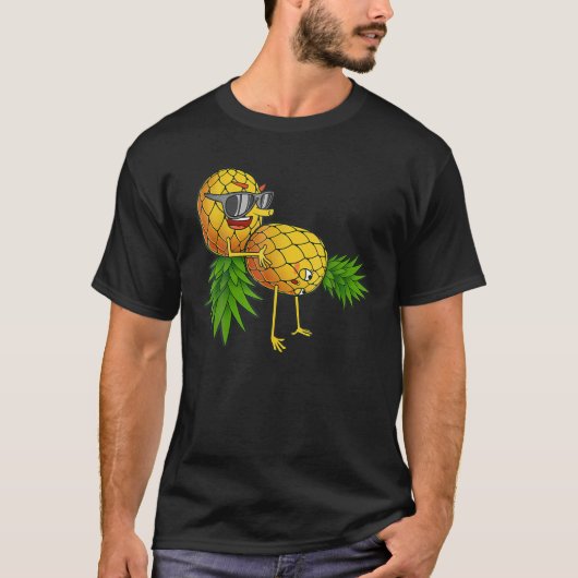 Funny Updown Pineaple Swinger T-Shirt (Vorderseite)