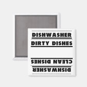 Funny Updown Start und leere die Geschirrspülmasch Magnet (Vorderseite/Rückseite)