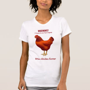 Funny Urban Hühnchen Bauer Red Hain T-Shirt