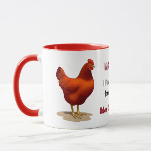 Funny Urban Hühnchen Bauer Red Hain Tasse