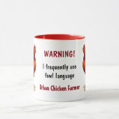Funny Urban Hühnchen Bauer Red Hain Tasse (Zentrum)