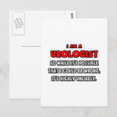 Funny Urologist .. Sehr unwahrscheinlich Postkarte (Vorne/Hinten)