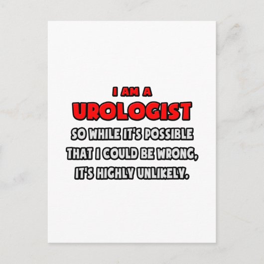Funny Urologist .. Sehr unwahrscheinlich Postkarte (Vorderseite)