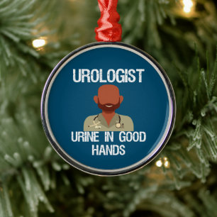 Funny     UrologistHoliday Card Ornament Aus Metall