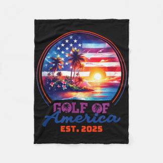 Funny US America Shirt Golf of US America Est 202 Fleecedecke