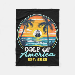 Funny US America Shirt Golf of US America Est 202 Fleecedecke