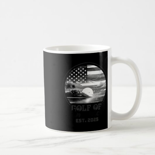 Funny US America Shirt Golf of US America Est 202 Kaffeetasse (Rechts)
