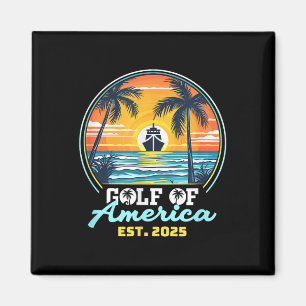 Funny US America Shirt Golf of US America Est 202 Magnet