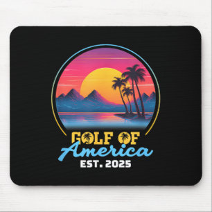 Funny US America Shirt Golf of US America Est 202 Mousepad