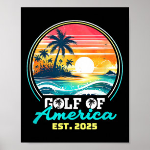 Funny US America Shirt Golf of US America Est 202 Poster