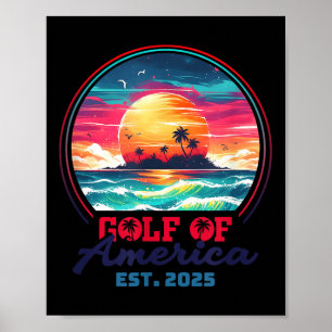 Funny US America Shirt Golf of US America Est 202 Poster