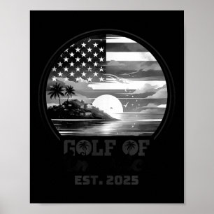 Funny US America Shirt Golf of US America Est 202 Poster
