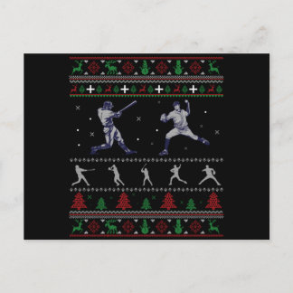 Funny US Basketball Ugly Christmas Sweater Postkarte