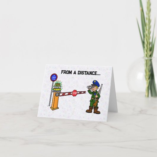 Funny US Border Birthday Cake Card Karte (Vorderseite)