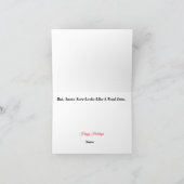 Funny US Border Customs Christmas Card Karte (Innenseite)