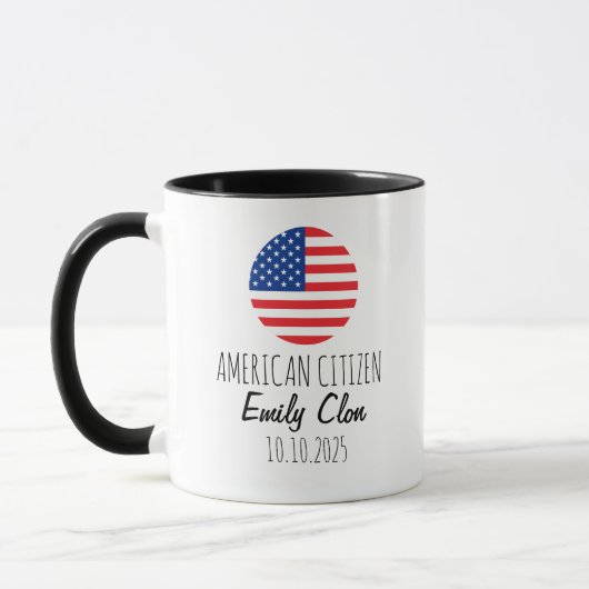 Funny US Citizenship Geschenk Custom duale Citizen Tasse (Links)