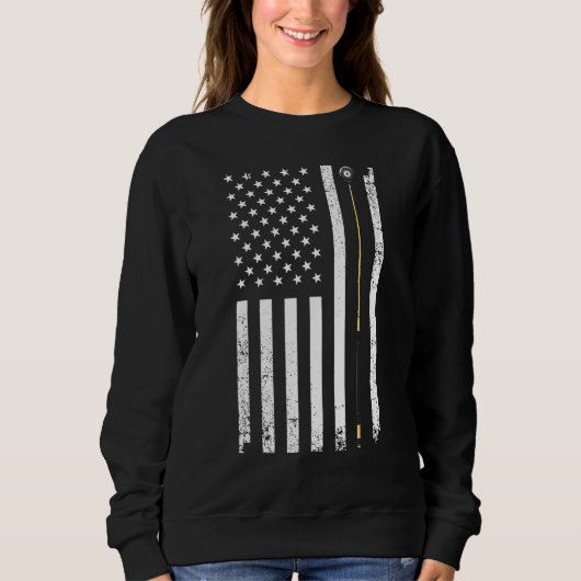 Funny US Flag Billiards Design For Men Women Billi Sweatshirt (Vorderseite)