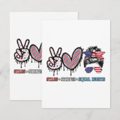 Funny US Flag Patriotic Begleitkarte (Vorne/Hinten)