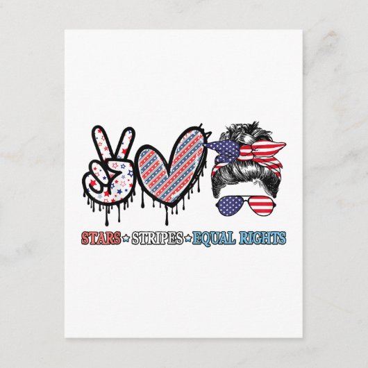 Funny US Flag Patriotic Begleitkarte (Vorderseite)