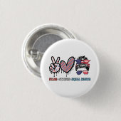 Funny US Flag Patriotic Button (Vorne & Hinten)