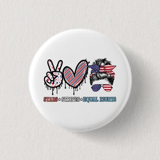 Funny US Flag Patriotic Button (Vorderseite)