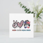 Funny US Flag Patriotic Dankeskarte (Stehend Vorderseite)