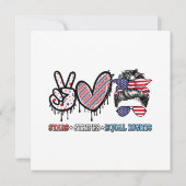Funny US Flag Patriotic Einladung (Rückseite)