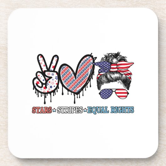 Funny US Flag Patriotic Getränkeuntersetzer (Vorderseite)