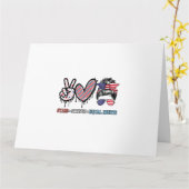 Funny US Flag Patriotic Karte (Gelbe Blume)