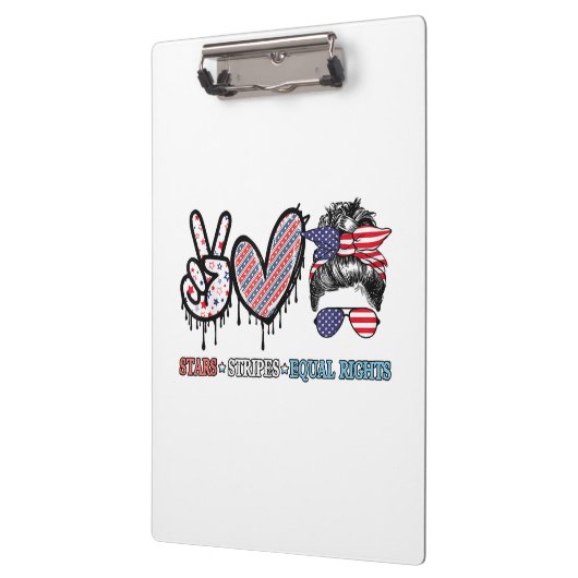 Funny US Flag Patriotic Klemmbrett (Links)