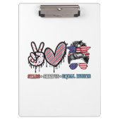 Funny US Flag Patriotic Klemmbrett (Vorderseite)