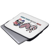 Funny US Flag Patriotic Laptopschutzhülle (Vorne Knopf)