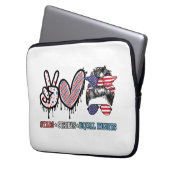 Funny US Flag Patriotic Laptopschutzhülle (Vorderseite Links)