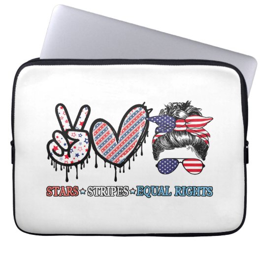 Funny US Flag Patriotic Laptopschutzhülle (Vorderseite)