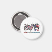 Funny US Flag Patriotic Magnet (Vorderseite/Rückseite)