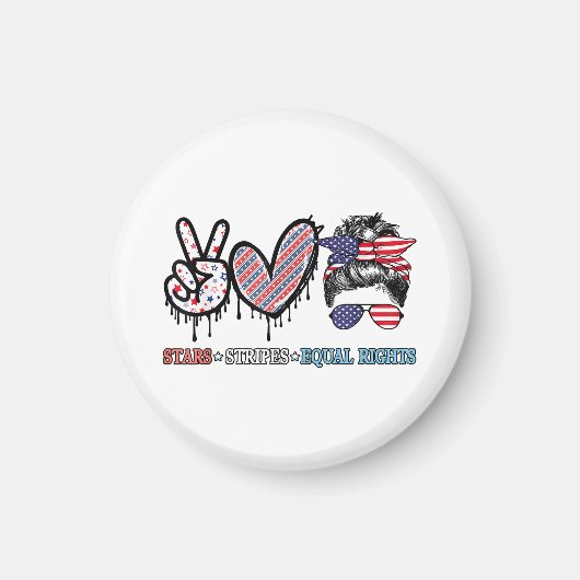 Funny US Flag Patriotic Magnet (Vorne)