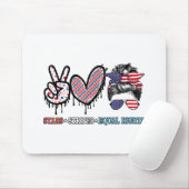 Funny US Flag Patriotic Mousepad (Mit Mouse)