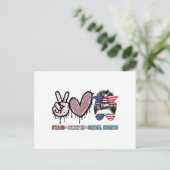 Funny US Flag Patriotic Postkarte (Stehend Vorderseite)