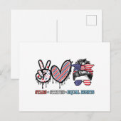 Funny US Flag Patriotic Postkarte (Vorne/Hinten)