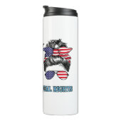 Funny US Flag Patriotic Thermosbecher (Nach rechts gedreht)