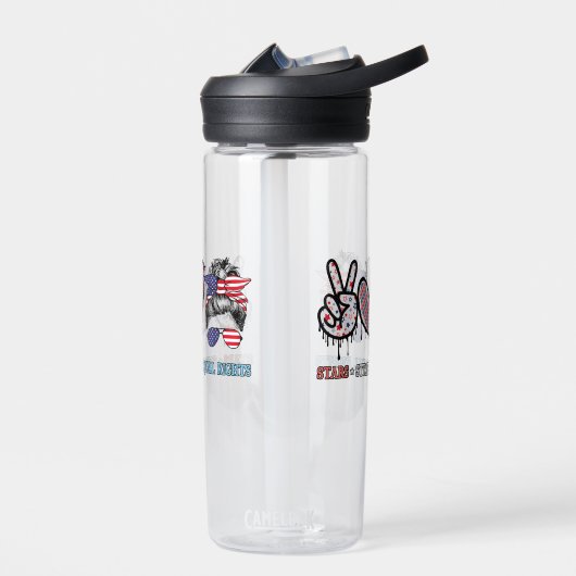 Funny US Flag Patriotic Trinkflasche (Links)